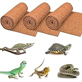 ZeeDix 3 Rolls Reptile Carpet 24x48 Inch Coconut Fiber Mat for Tank Bedding | Natural Coconut Fiber Reptile Carpet Liner Flooring, Absorbent &amp; Reusable For Bearded Dragons, Tortoises, Lizards &amp; Geckos