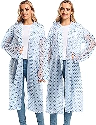 2PCS Rain Ponchos for Adults Reusable - Borogo Rain
