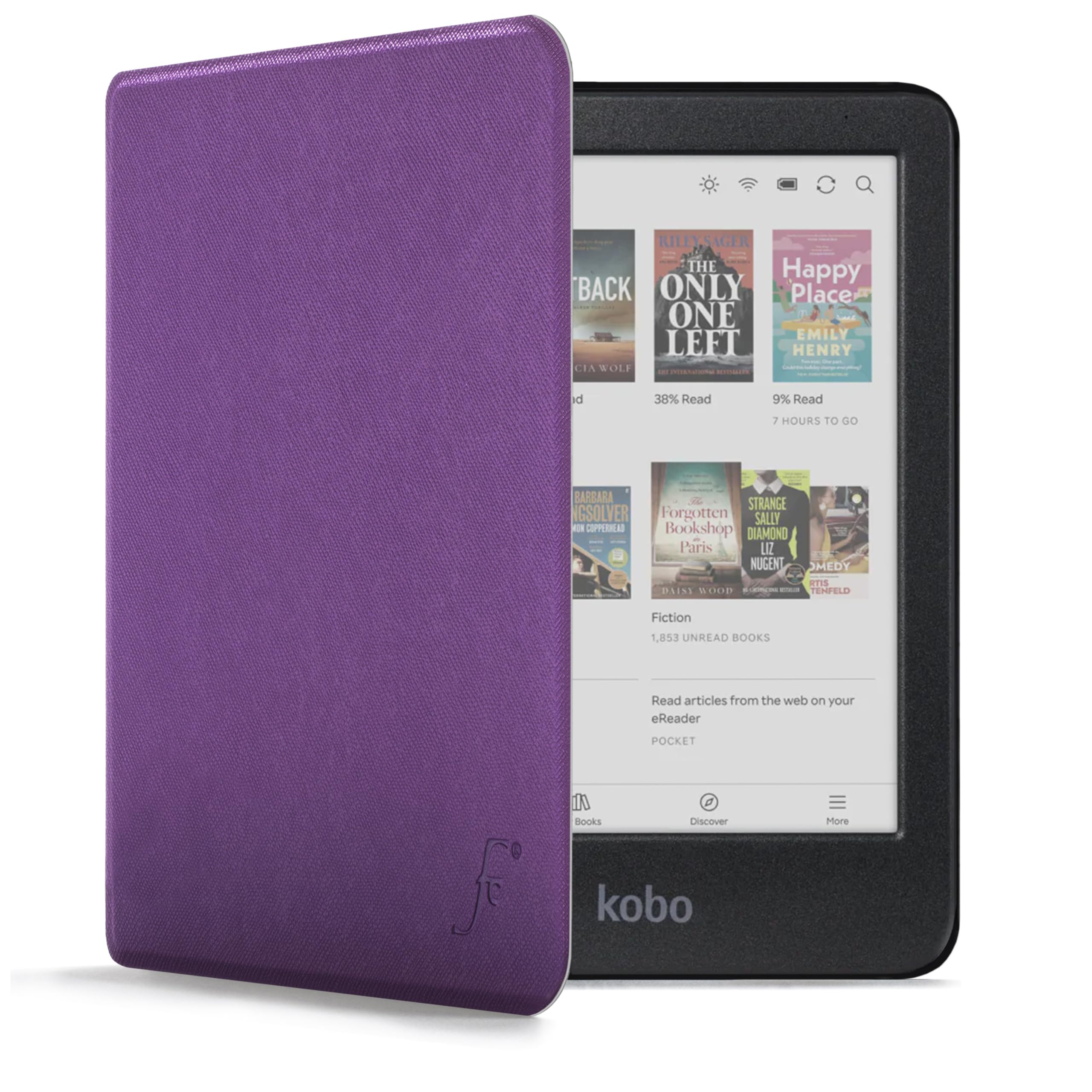 Forefront Cases Case for Kobo Clara Colour & Kobo Clara BW (Models: 2024) - Slim, Lightweight & Protective Cover with Smart Auto Sleep-Wake Function - Purple