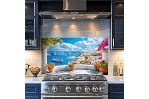 NYZE Kitchen Wallpaper Self Adhesive Oil Proof Sticker Waterproof Backsplash Wall Protector Film Removable Paper for Cupboard 30 X 16 inch