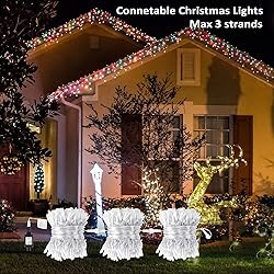 Toodour Icicle Chrismtas Lights Outdoor, 29.5ft 360