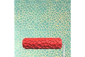 BANCOO 7"DIY Patterned Paint Roller | Decorative Art Texture Roller | Embossing Texture Rubber Roller Painting Supplies | Pattern Art Texture Tools for Household Wall Painting (BK327R)