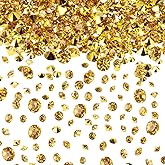 10000 Clear Wedding Table Scatter Confetti Crystals Acrylic Diamonds Rhinestones for Table Centerpiece Decorations Wedding Decorations Bridal Shower Decorations Vase Beads (Gold, 3 mm, 6 mm and 10 mm)