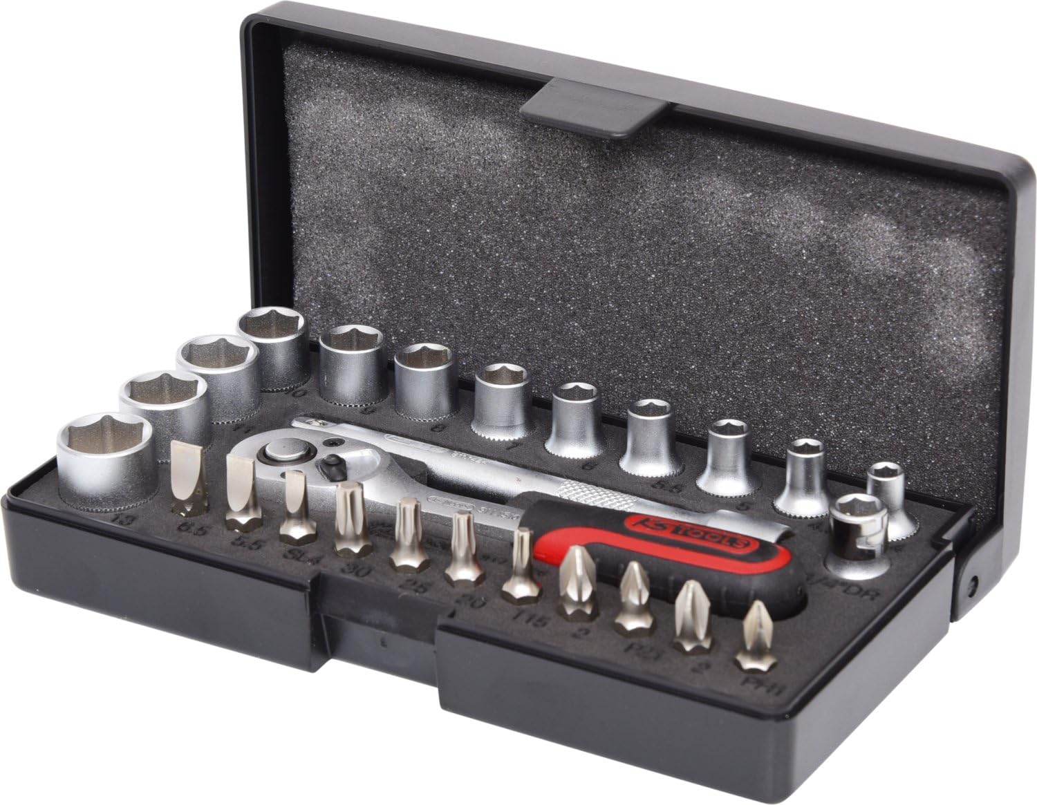 KS Tools 917.0626 1/4" Socket set, 26 pcs, Rot, Schwarz, 26-tlg - Image 3