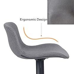 YOUTASTE Fabric Grey Bar Stools Set of