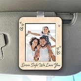 Hyturtle Drive Safe We Love You Visor Clip, Car Visor Picture Frame, Drive Safe Visor Clip For Him Her, Picture Frame For Car, Unique Drive Safe Gift for Family, Friends, and Loved Ones