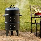 Warmiehomy BBQ Charcoal Grill Smoker 2 Tier with Temperature Gauge 80x40cm view 9
