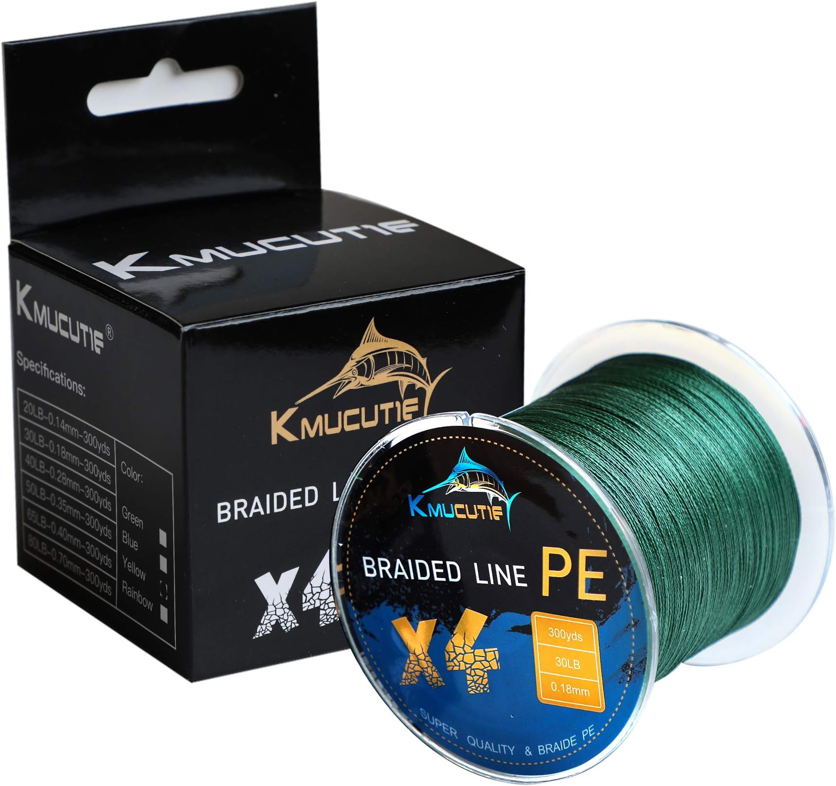 kmucutieFishing Line, Monofilament Fishing Line 300 Yds Ultimate Strength, Shock Absorber, Suspend in Water, Knot Friendly - Mono Fishing Line 10-40LB