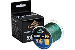Kmucutie Braided Fishing Line 4 Strands 10lb-80lb Superline Abrasion Resistant Braided Lines Super Strong High Performance PE Fishing Lines