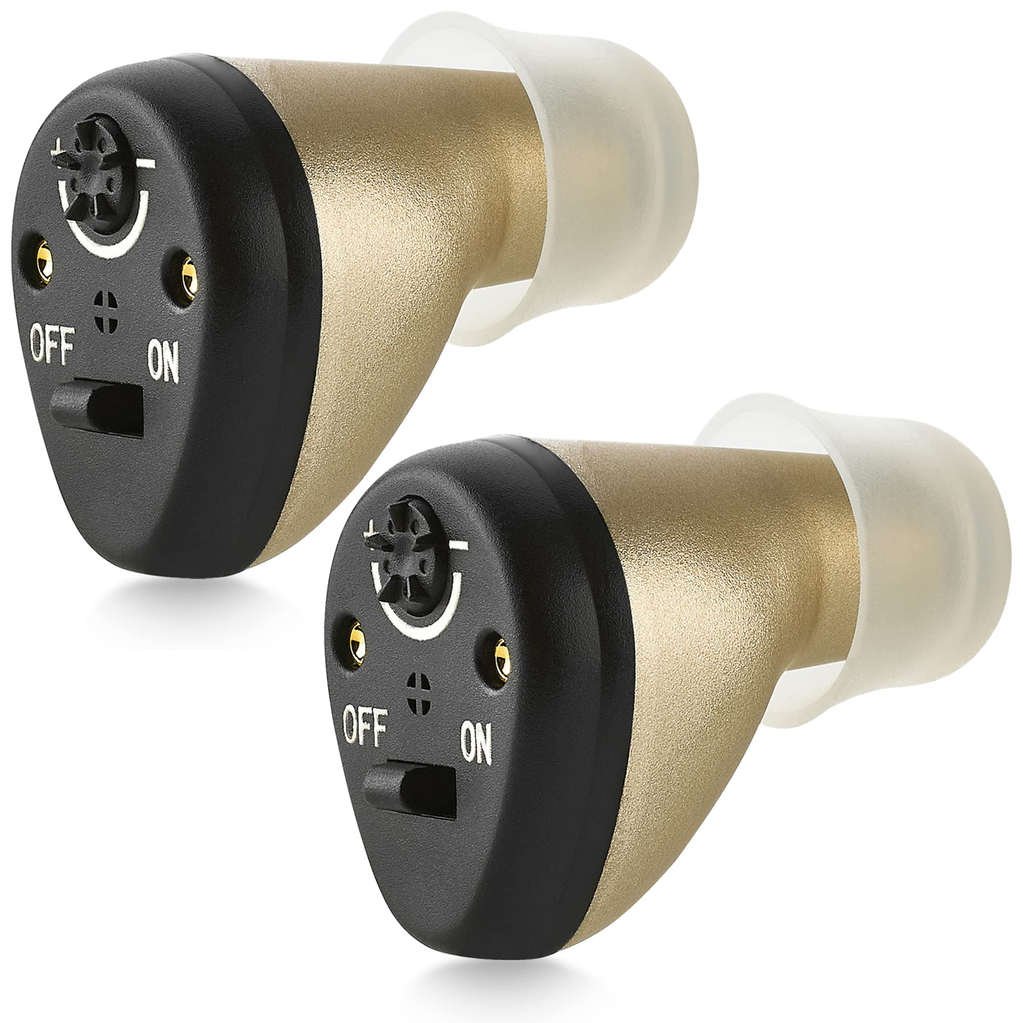 MEDca Rechargeable CIC Complete-In-Canal Nearly Invisible Personal with Digital Noise Cancelling and Feedback Reduction Feature, Pair
