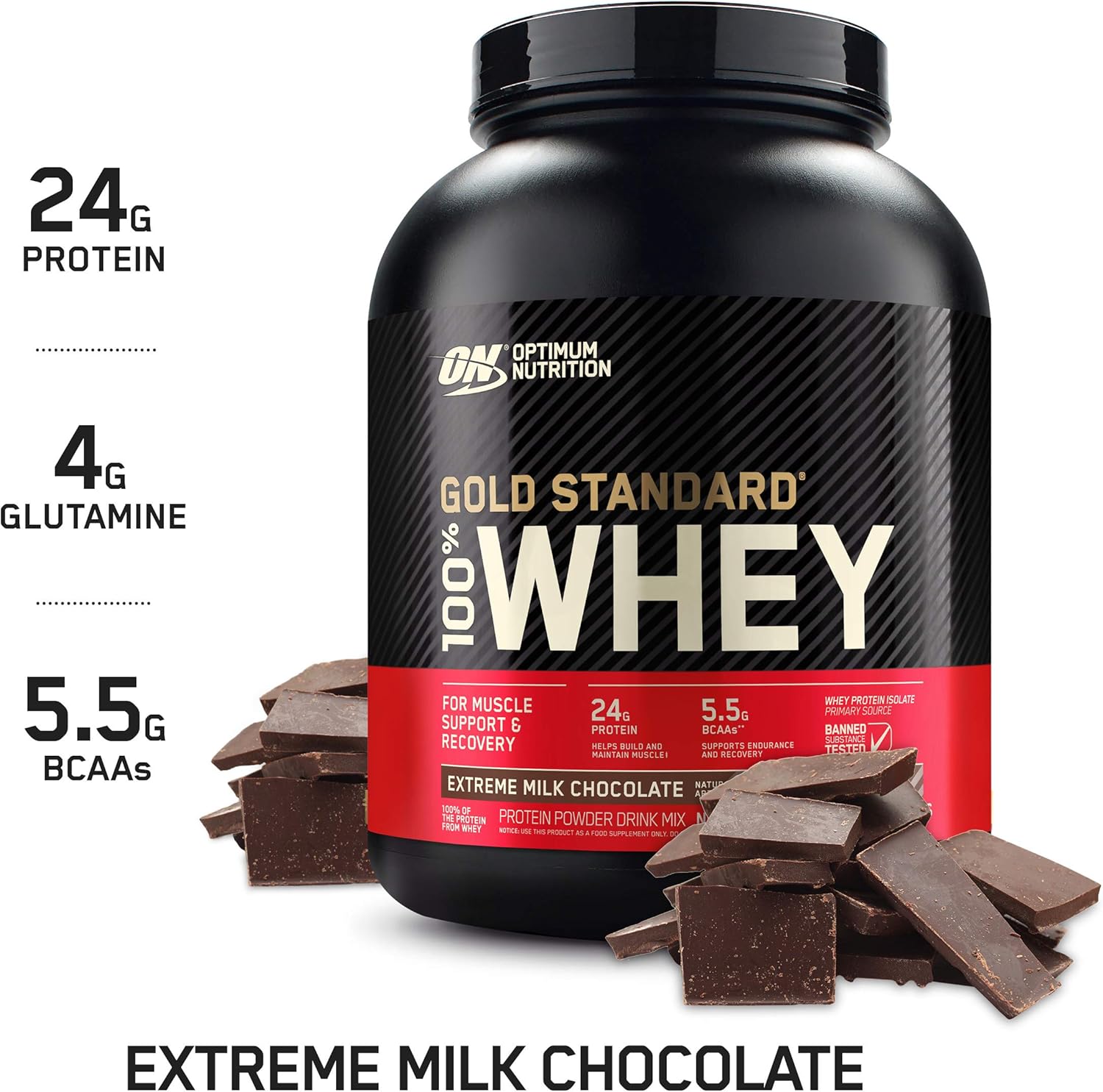 Optimum Nutrition Gold Standard 100 Whey Protein Powder, Extreme Milk