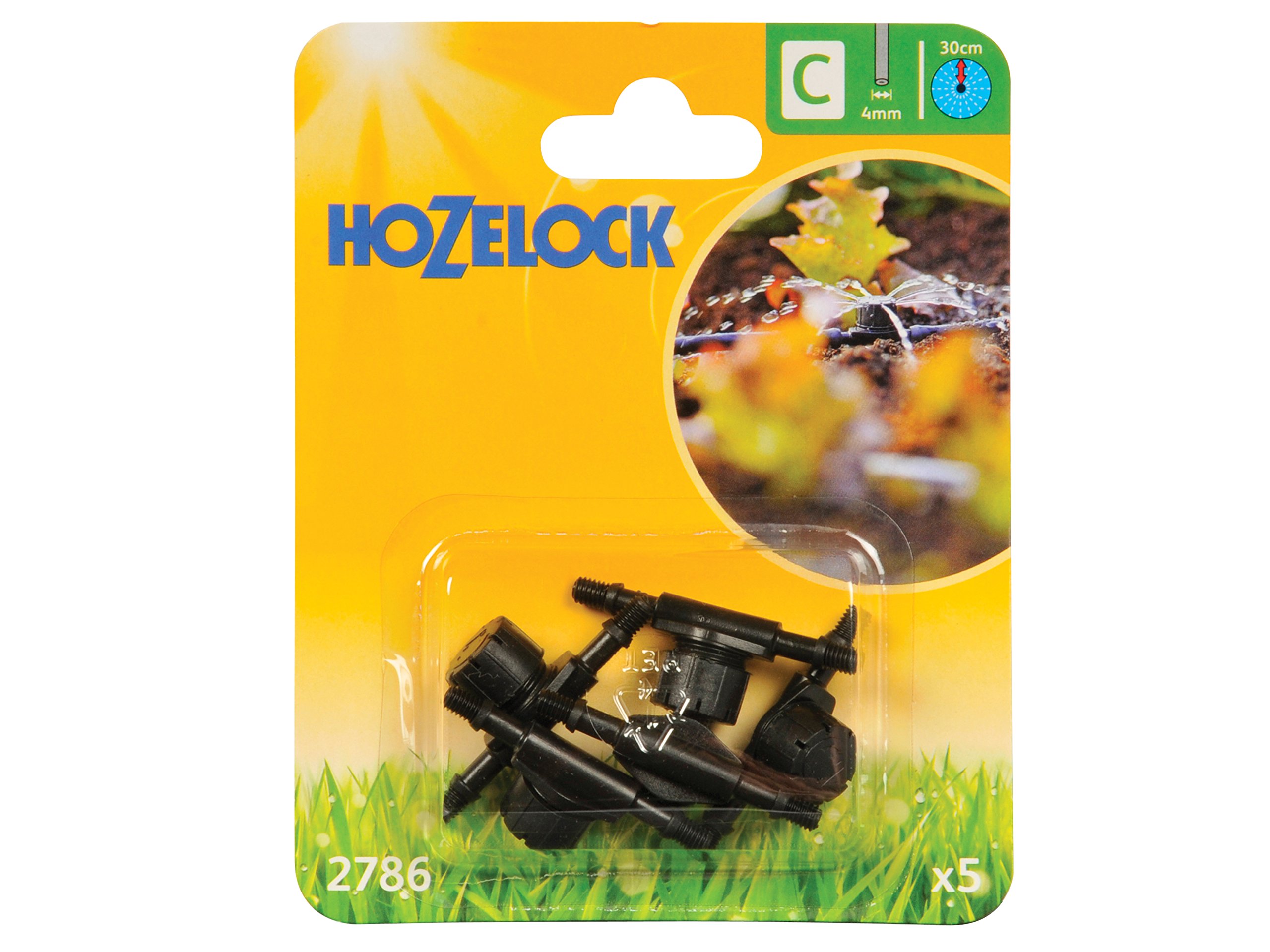 Hozelock In-Line Adjustable Mini Sprinkler, 4 mm - Pack of 5