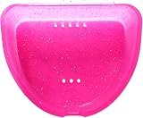 Dental Aesthetics Slim Orthodontic Dental Case Glitter Pink view 4