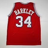 Facsimile Autographed Charles Barkley Philadelphia Red Reprint Laser Auto Basketball Jersey Size Men's XL