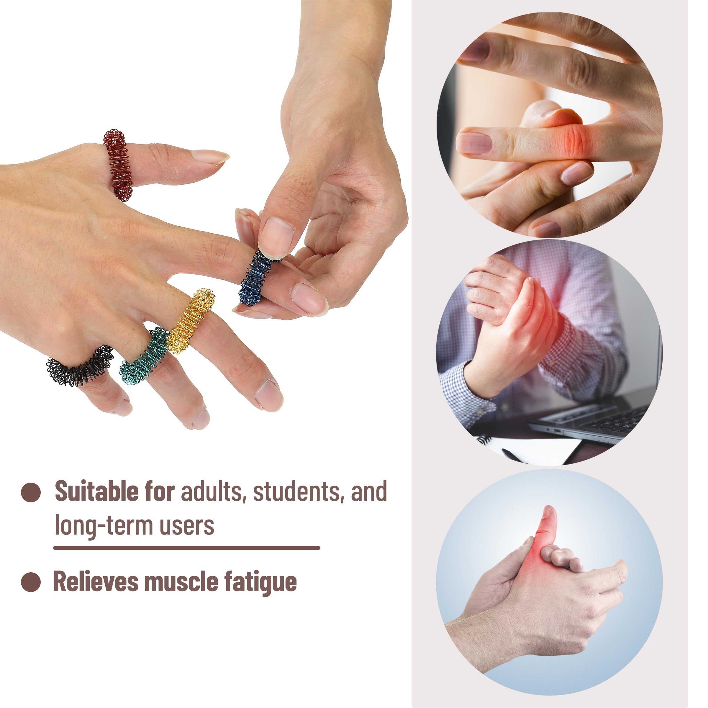 Mr. Pen- Spiky Sensory Rings, 10 Pack, Stress Relief Fidget Sensory Toys, Fidget Rings, Fidget Ring for Anxiety, Stress Relief Rings, Massager for Fidget ADHD Autism