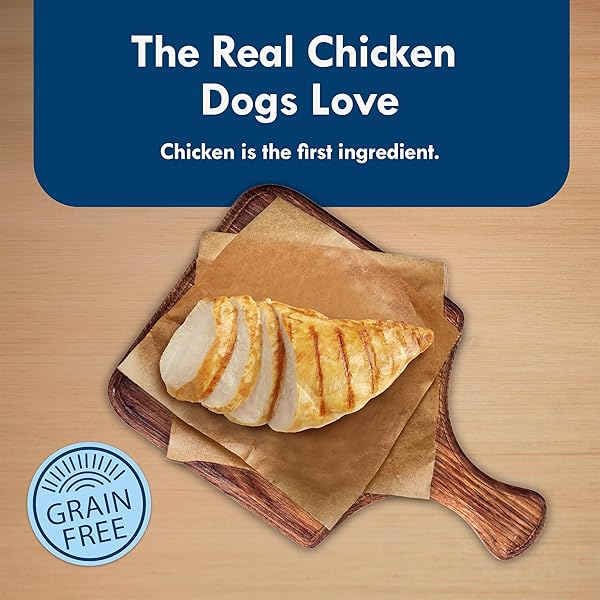 BLUE BUFFALO DELIGHTS SMALL BREED NATURAL WET DOG FOOD, ROTISSERIE CHICKEN FLAVOR IN GRAVY, 3.5-OZ CUPS, 12 COUNT