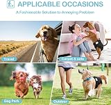 Avont 3 Pack Reusable Dog Diapers Large Black Washable Washable Sanitary Wraps view 5