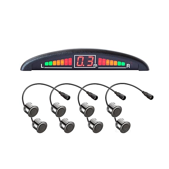 VSG ® VSG Einparkhilfe Kombi-Set für vorne&hinten mit Farb-Display und eingebauten Pieper in schwarz