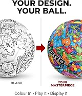 Hy-Pro Doodlekick Colour In Football Size 2 with Pump Stand Pens Set view 3
