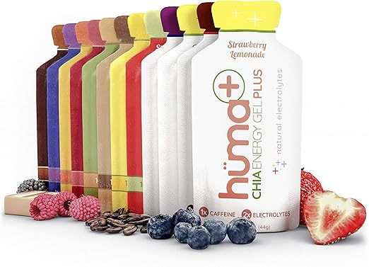 Huma PLUS - Chia Energy Gel, 4 PLUS & 8 Original, 12 Paquetes ...