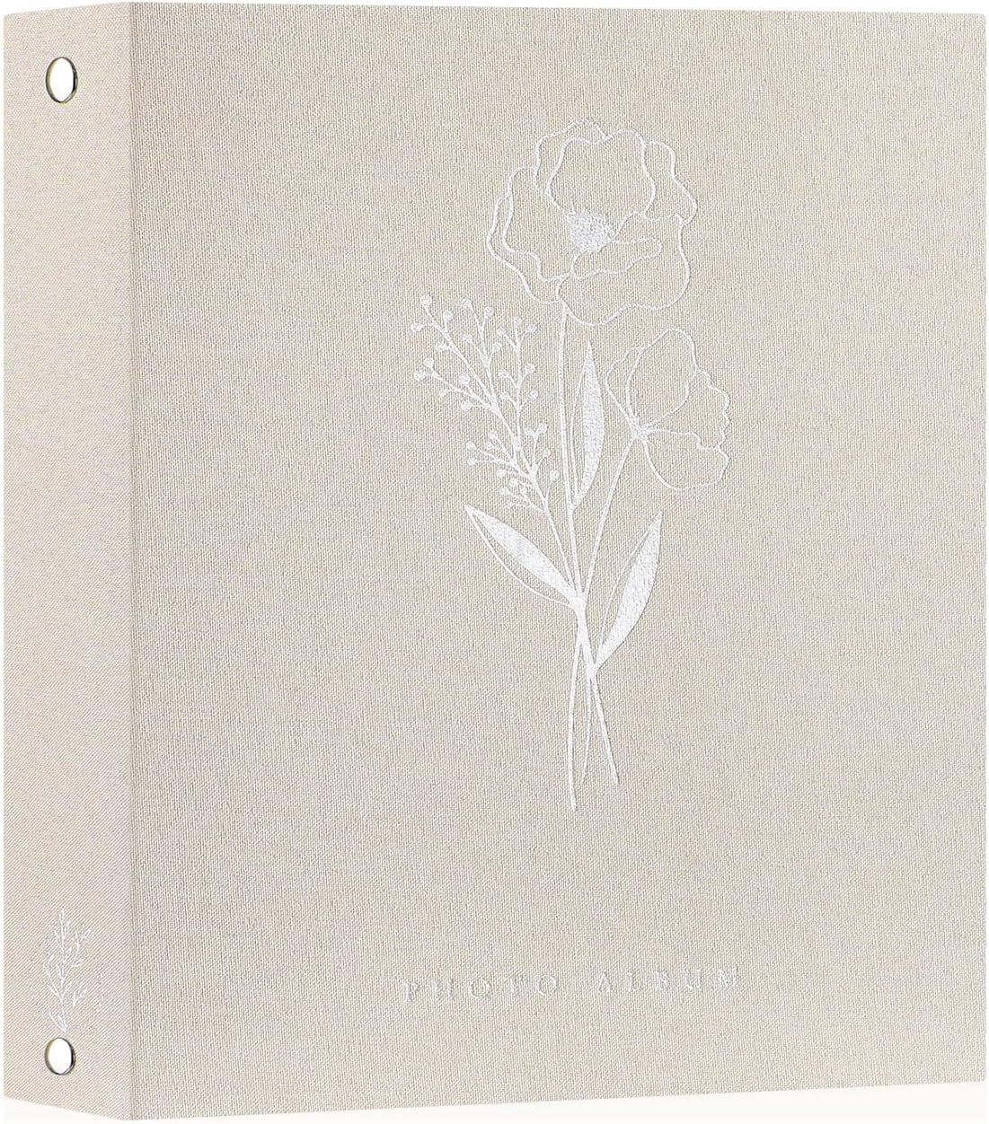 Photo Albums, Frames & Accessories - Lanpn Photo Album Scrapbook 8x10, Linen Hard Cover Archival Acid Free Top Load Pocket Photo Book with Sleeves that Holds 52 Vertical Only 8 x 10 Picture (Beige)