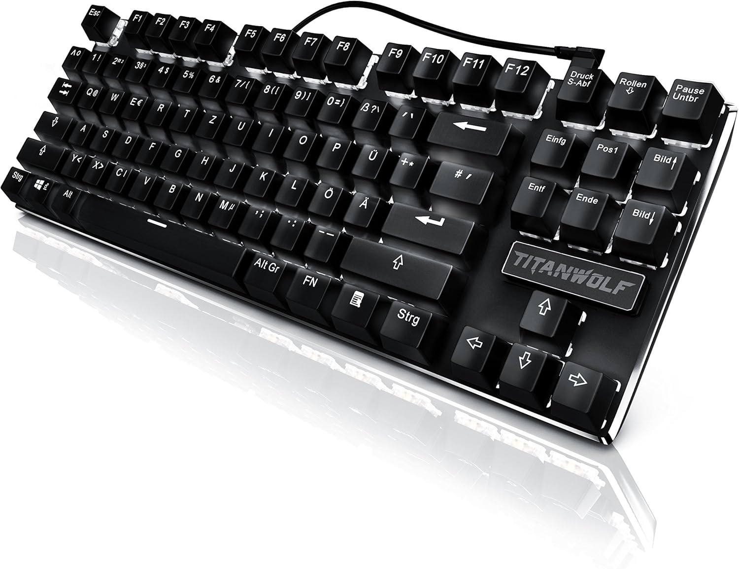 Titanwolf Archon keyboard, illuminated mechanical gaming keyboard