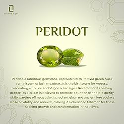 LUSTRE AND LIGHT Oval Shape Natural Peridot Slider
