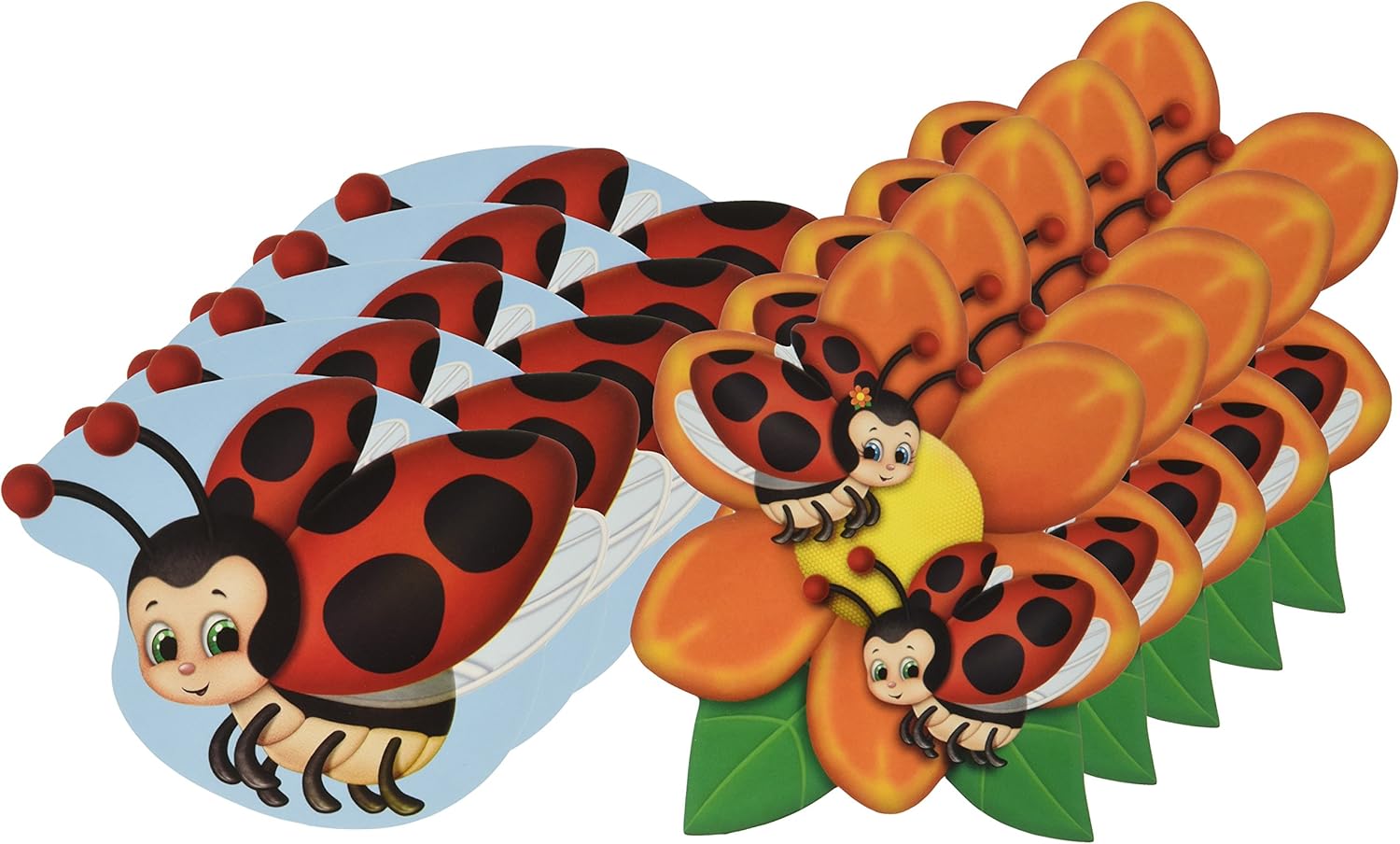 Amazon Com Mini Ladybug Cutouts 10 Pkg Kitchen Dining