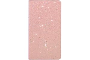 BQDIYOO Car Registration and Insurance Card Holder Auto Glove Box Organizer Document caddy Vehicle License Case PU Leather with 7 Compartments & Pen Groove & Magnetic Closure (Bling Pink)