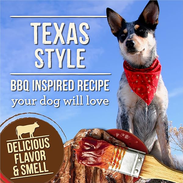 MERRICK BBQ SLOW COOKED BEEF, TEXAS STYLE GLAZED JERKY STRIPS DRY DOG TREATS, 10 OZ.