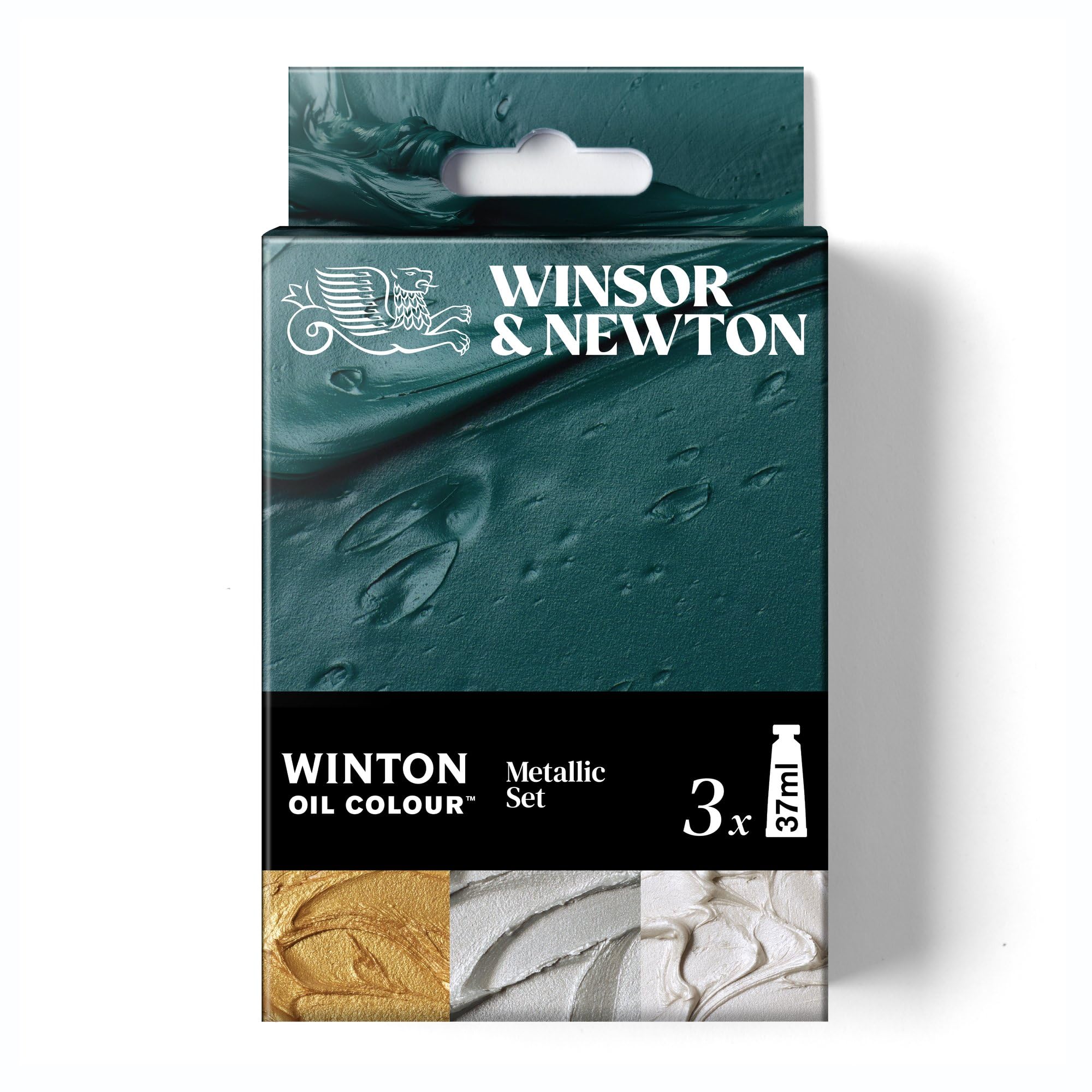 Winsor & Newton Winton Oil Color Paint Set, Metallics, 3 x 37ml Tubes Image