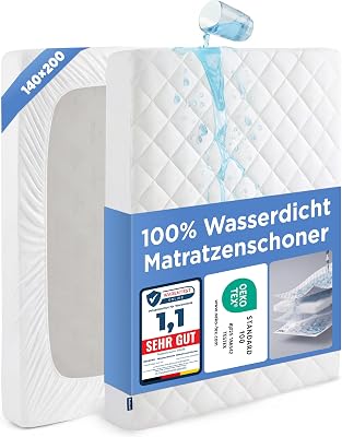 Matratzenschoner 140x200cm Wasserdicht - Matratzenbezug Weiß