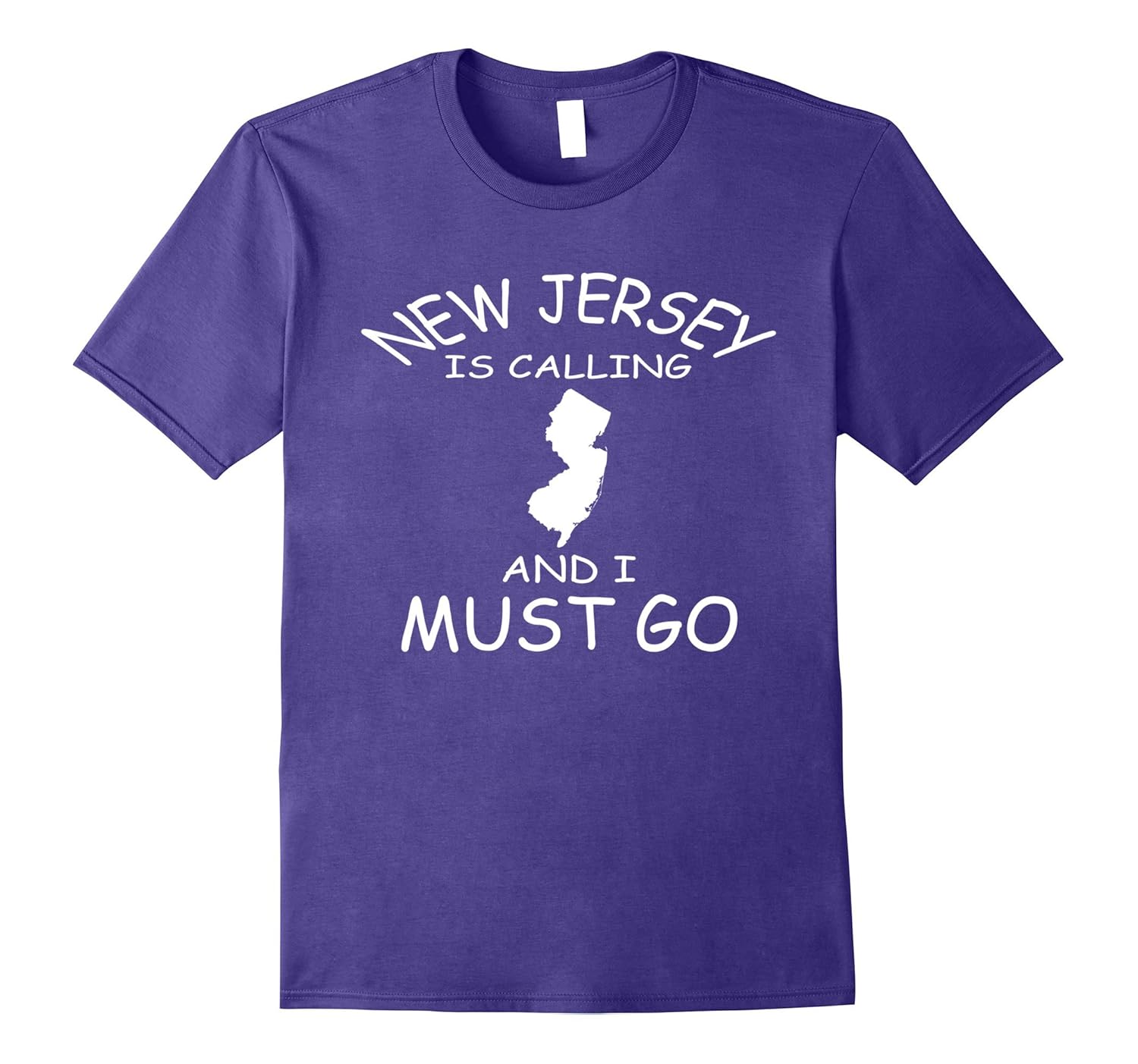 New Jersey Is calling I Must Go State Flag Map T-shirt-ANZ