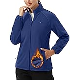 Pioneer Camp Women's Lightweight Fleece Jacket Full Zip Polar Soft Warm Winter Coat Antistatic Outwear with Zipper Pockets