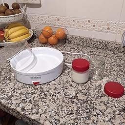 SEVERIN Yogurtera, Incl. 7 Tarros de 150 ml, Marcador de Memoria ...