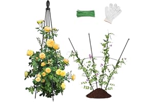 AlisisFores 2 Pack Garden Trellis for Climbing Plants, Garden Trellis Rustproof Plastic Coated Metal Plant Support for Vegetables, Vines and Rose Bushes
