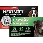 CAPSTAR Flea Treatment for Dogs Over 25 lbs (6 Doses) + NEXTSTAR Flea and Tick Prevention for Dogs 89-132 lbs (1 Dose) Bundle