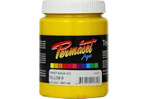 Permaset Aqua Fabric Supercover Screenprinting Inks - Yellow R - 300 mL