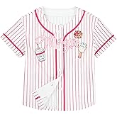 Yawtaut Baseball Jersey for Toddler Girl Boy Hawaiian Shirt Game Day Short Sleeve Button Down Shirts Ohana Tee Tops