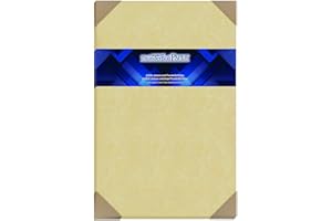 THUNDERBOLT PAPER 25 Gold Parchment 65lb Cover Weight Paper 11 X 17 Inches Cardstock Colored Sheets Tabloid|Ledger Size -Printable Old Parchment Semblance