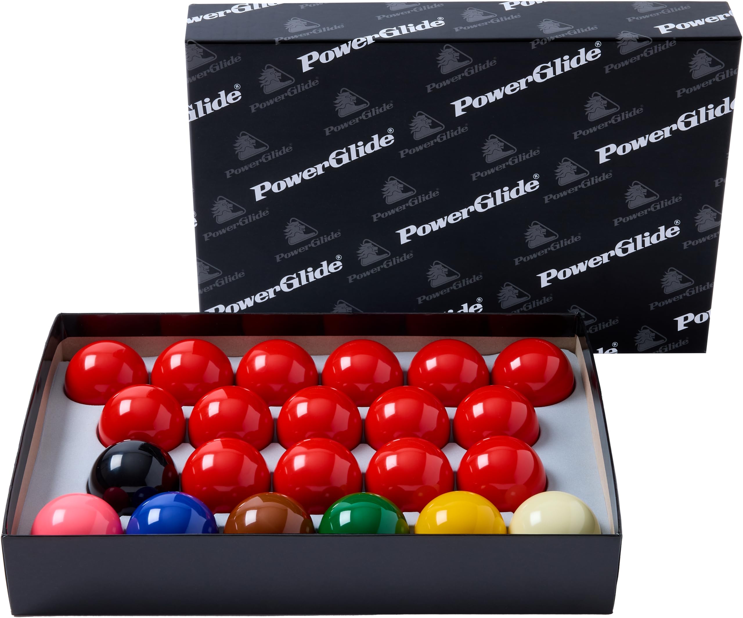 POWERGLIDE 22 Ball Snooker Set | 15 Reds | Tournament | Full Size 2 1/16" / 52.4mm Diameter | Boxed