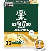 Starbucks K-Cup Coffee Pods, Blonde Espresso Roast, 22 Count | 100% Arabica K-Cup pods for Keurig brewers; Blonde Espresso Roast; 1 box, 22 pods