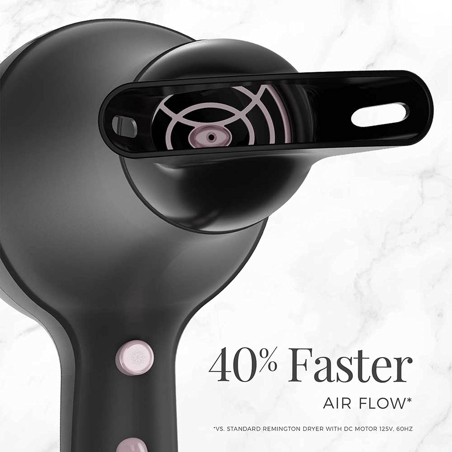 Remington AC2015 Pro Hair Dryer with Pearl Ceramic Technology, Black/Pink: Beauty