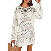 ANRABESS Women Swimsuit Crochet Swim Cover Up 2026 Summer Bathing Suit Swimwear Mesh Knit Beach Dress Vacation Outfits