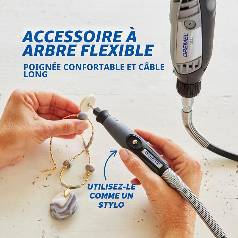 3000 Outil Rotatif Multifonction 130W avec 1 Adaptation 25 Accessoires, Vitesse Variable 10000-33000 tr/min pour Découper, Poncer, Percer, Nettoyer, Sculpter, Polir, Graver, Meuler