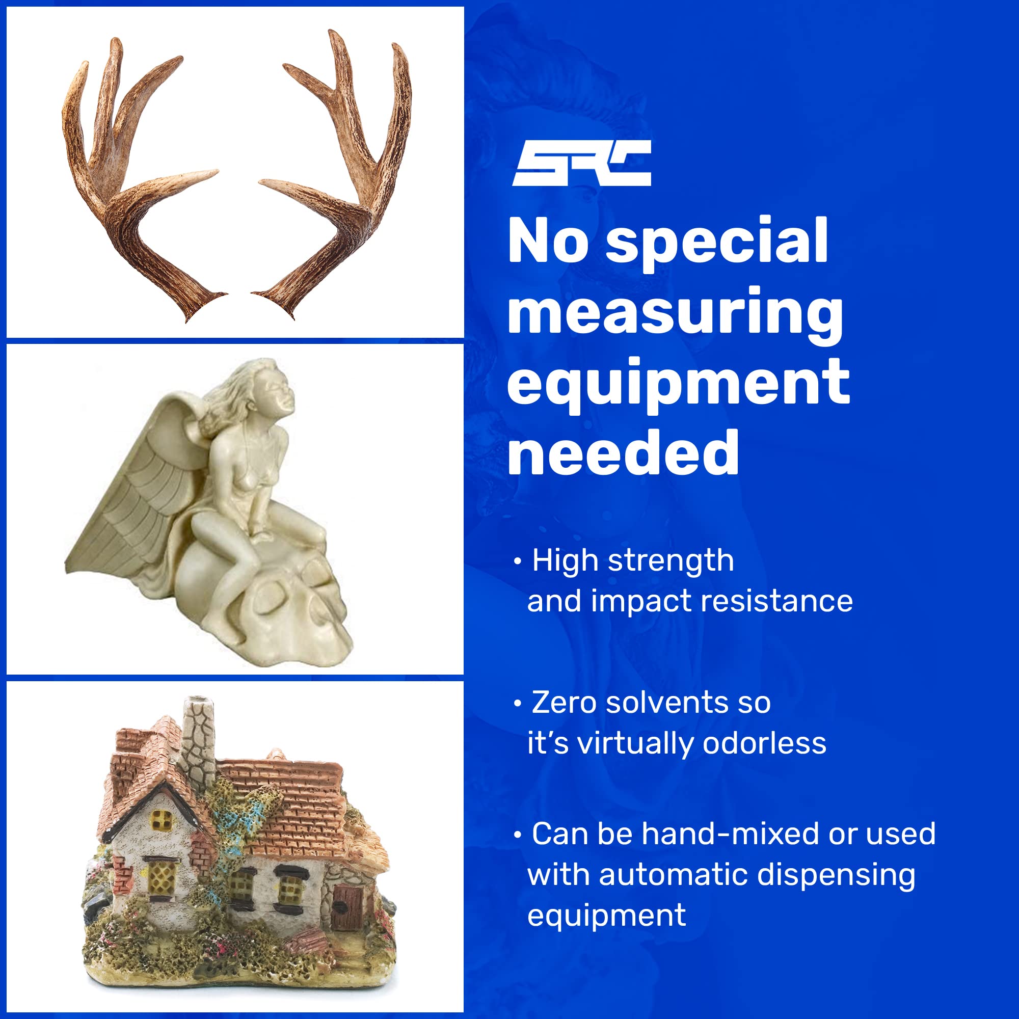 Model-Pro 1 Gal (0.5-Gal Part A + 0.5-Gal Part B) 2-Part Polyurethane Casting Resin Kit, Low-Viscosity and Odorless, Ideal for Casting Models, Prototypes, Figurines, Art and Craft Projects