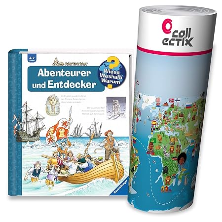 Ravensburger Kinder Buch - Abenteurer und Entdecker | Wieso? Weshalb? Warum? - Sachbuch ab 4 Jahre | Piraten, Wikinger, India