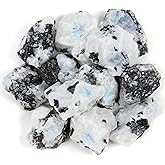 1.1lb Bulk Raw Rainbow Moonstone Rough Crystal-Natural Rainbow Moonstone Raw Stones Crystal for Tumbling, Cabbing, Fountain Rocks, Decoration,Polishing, Wire Wrapping, Wicca & Reiki Crystal Healing