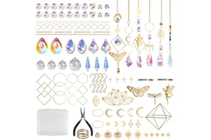 COM4SPORT 404 Pcs DIY Suncatcher Kit, Crystal Sun Catchers Arts and Crafts for Adults Rainbow Maker Hang Decorative for Window Garden Home Office
