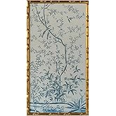HongFengtang Chinese Rice Paper Print China Flower And Bird Bamboo Frame 19.5 X 35.8 Inches (A)